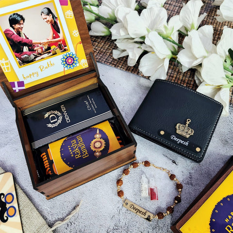 Rakhi with Nexon Wallet for brother|Customized Rakhi Gifts|Personalized Rakhi Gift Box|Rakhi with Perfume