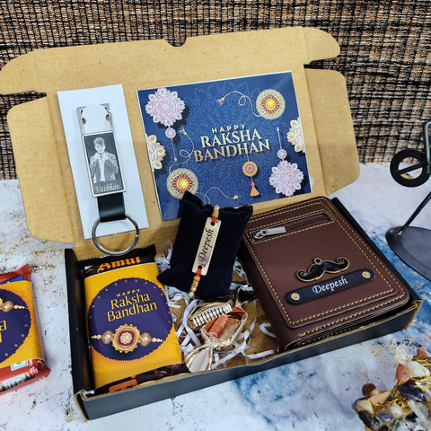 Sleek Wallet Rakhi Hamper|Premium Rakhi box for brother|best gift for brother|