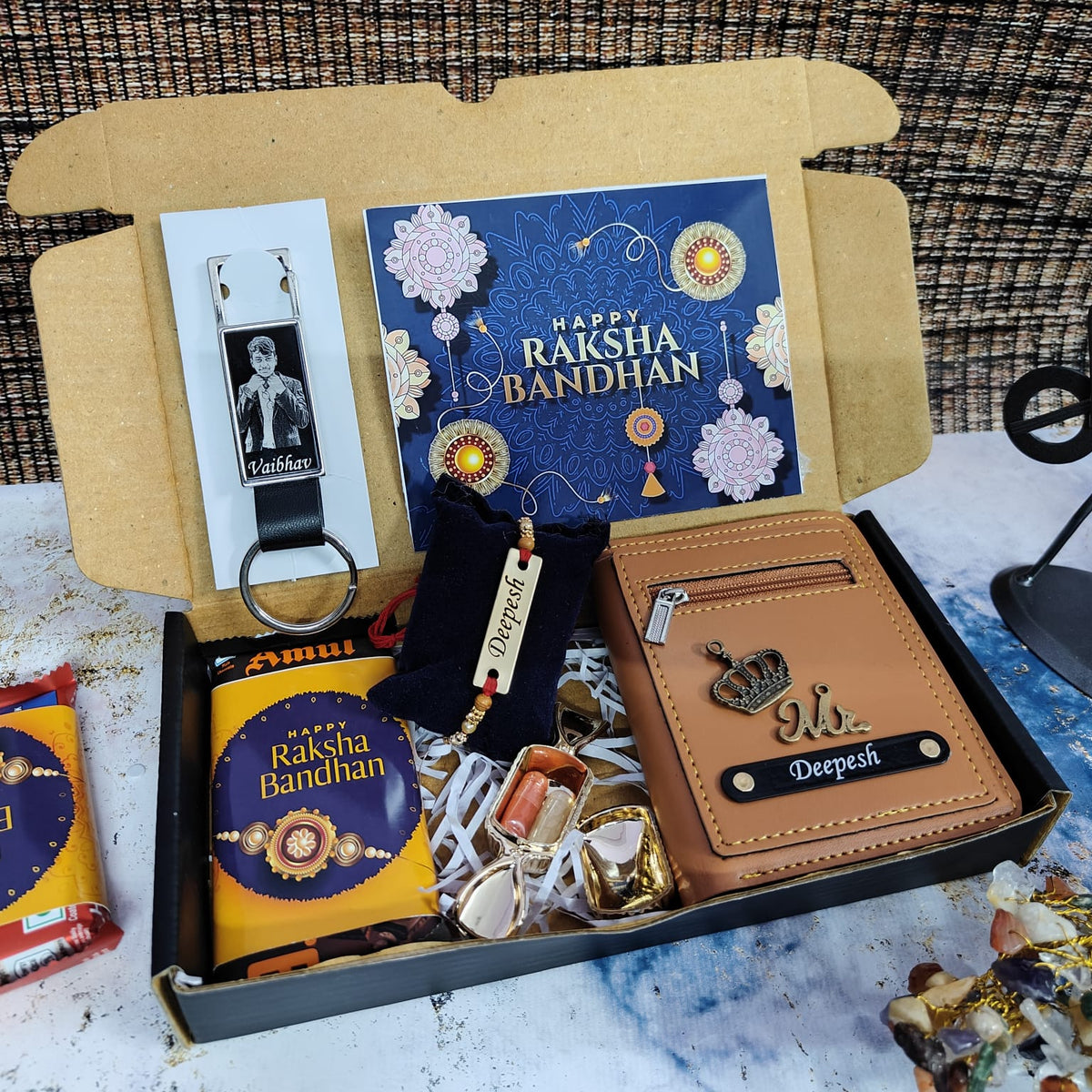 Sleek Wallet Rakhi Hamper|Premium Rakhi box for brother|best gift for brother|