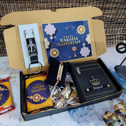 Sleek Wallet Rakhi Hamper|Premium Rakhi box for brother|best gift for brother|