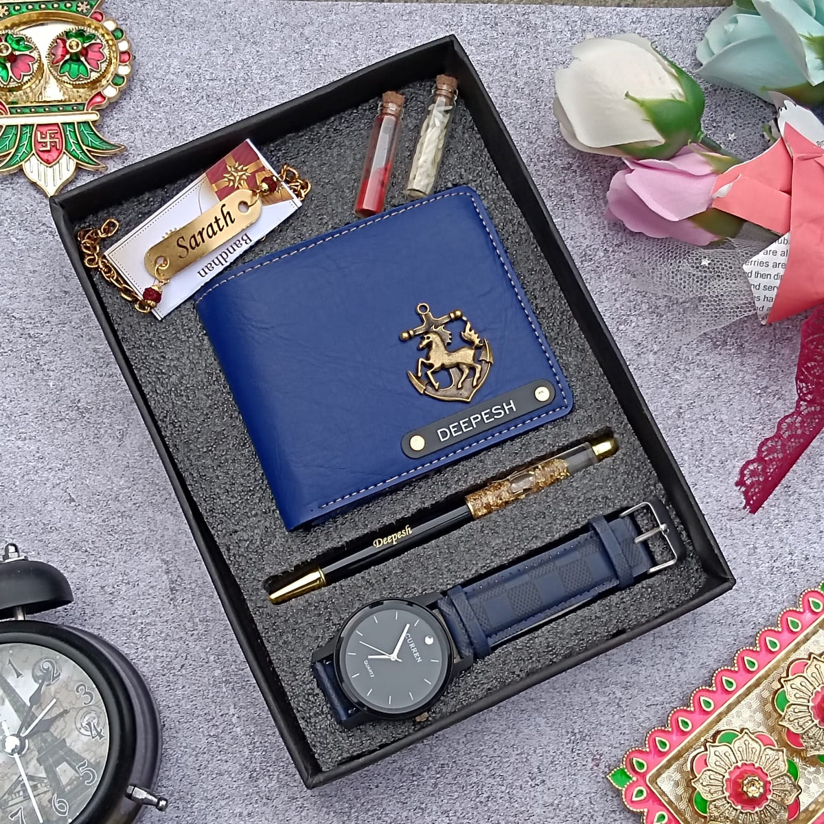 Raksha Bandhan Wrist Watch Combo|Premium Rakhi Gifts for Brother|Personalized Rakhi Combo for Men|