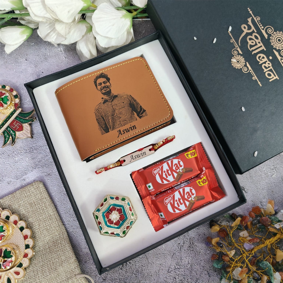 Custom Rakhi Wallet Gift Box for Brother
