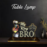 LED table top for Brother|Rakhi Day Special gift|gift for brother|LED Photo Frame for Rakhi|king bro lamp