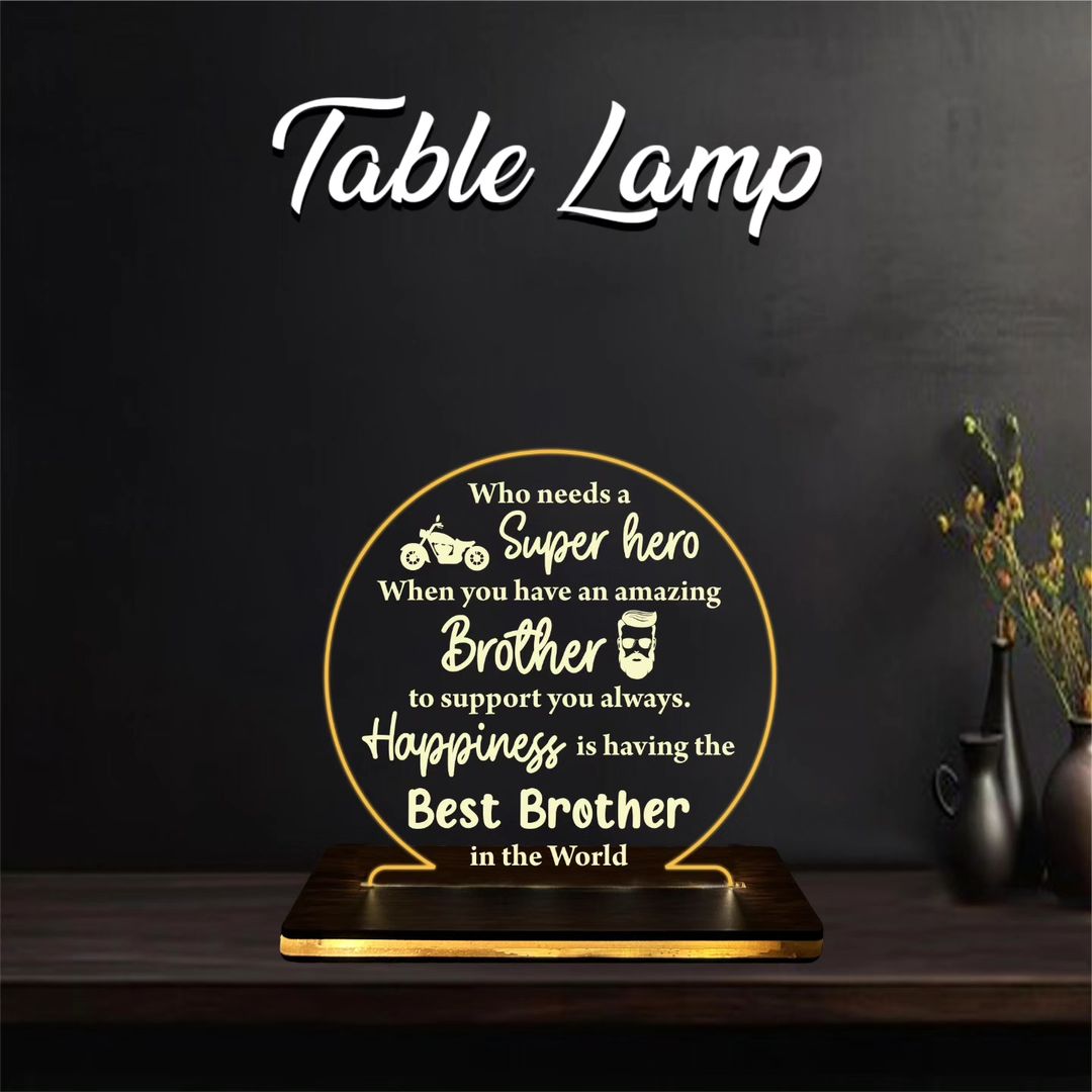 Personalized LED Table Lamp | Custom Photo Frame for Rakhi | Unique Raksha Bandhan Gift|rakhi gift for brother