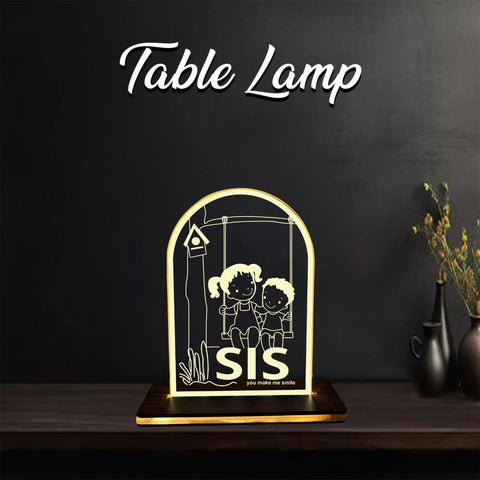 Customizable Raksha Bandhan LED Lamp | Engraved Photo Frame Gift | Unique Rakhi Sister Table Lamp