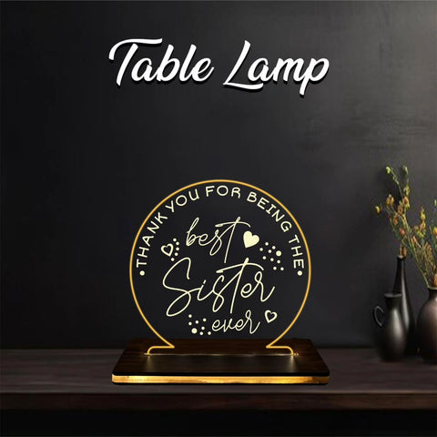 Customized LED Table Lamp | Custom Photo Frame for Rakhi | Unique Raksha Bandhan Gift for Sister - BBD GIFTS