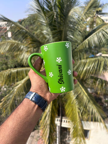 Personalized Christmas Latte Mugs | Custom Name, Red & Green Unbreakable