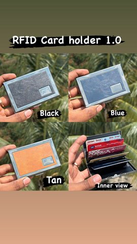 RFID Card Holder 1.0: Secure, Slim & Stylish for 6-8 Cards