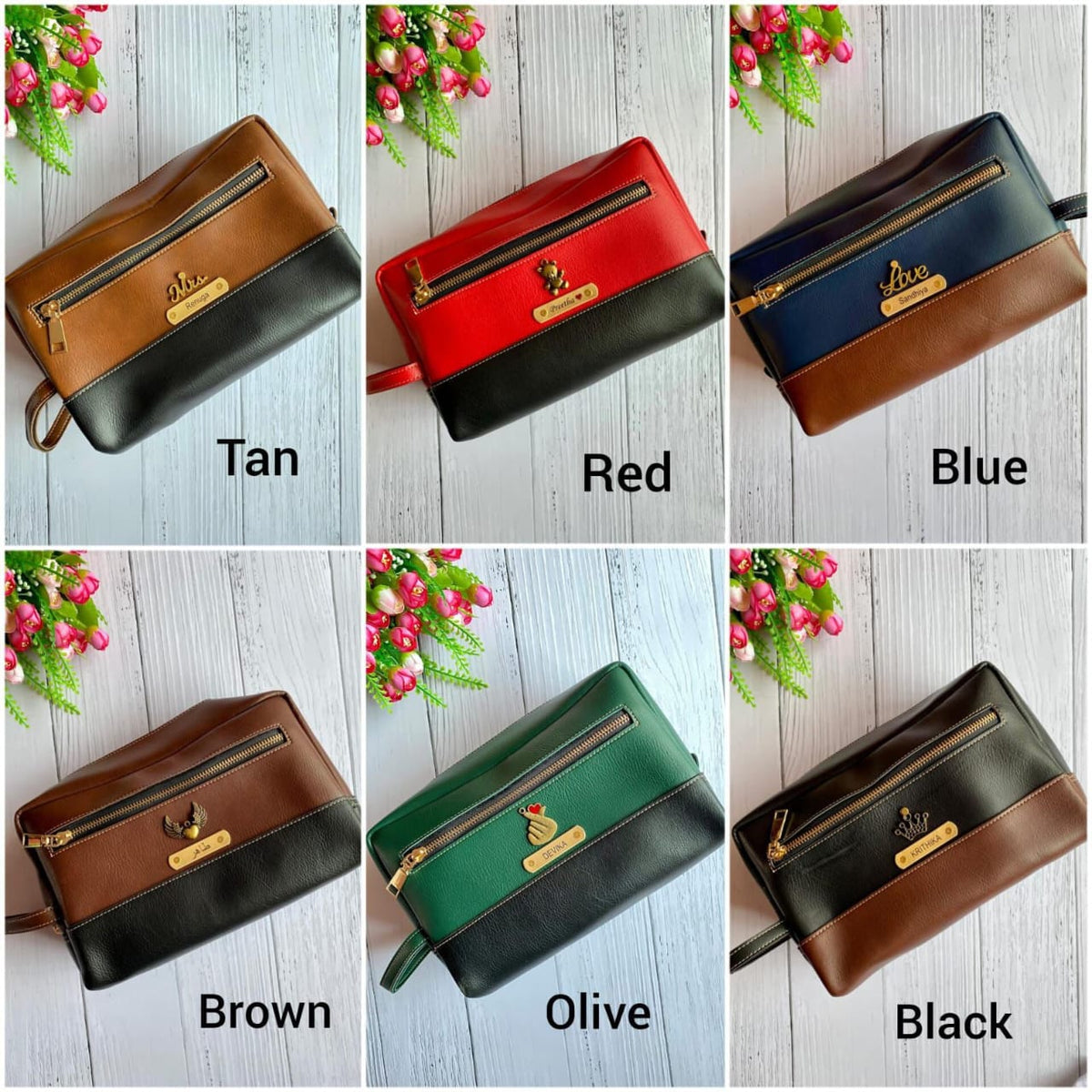 NEXON Personalized Utility Pouch | Custom Name & Charm Travel Bag