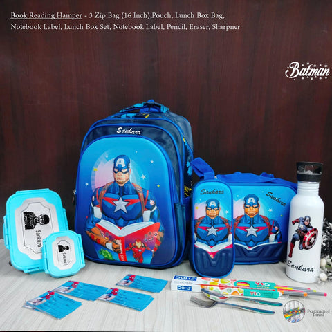 Personalized School Hamper | Custom Book Reading Theme Set for Kids