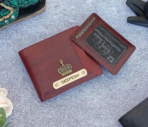 Personalized Spanish Leather 2-in-1 Wallet & Card Holder Set