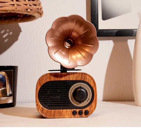 Personalized Gramophone Bluetooth Speaker | Vintage Wireless Audio