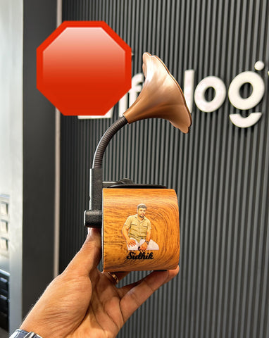 Personalized Gramophone Bluetooth Speaker | Vintage Wireless Audio