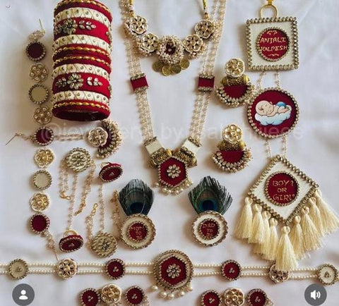 Personalized Mom-to-Be Godh Bharai Ceremony Jewelry Set