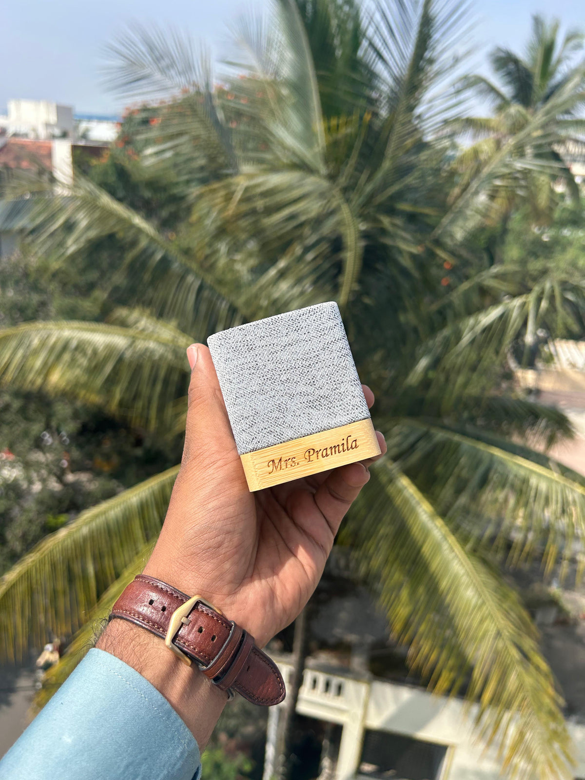 Custom Engraved Bamboo Bluetooth Speaker - Electrica