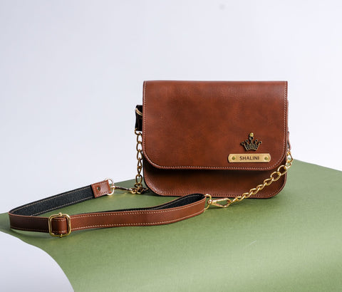 NEXON Personalized Sling Bag: Custom Name Tag & Charm Handbag