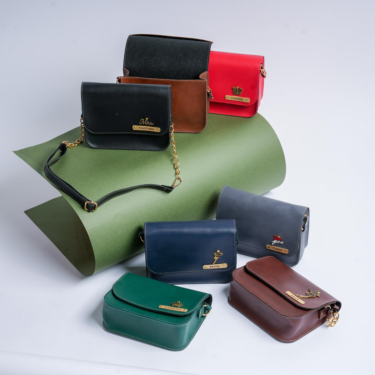 NEXON Personalized Sling Bag: Custom Name Tag & Charm Handbag