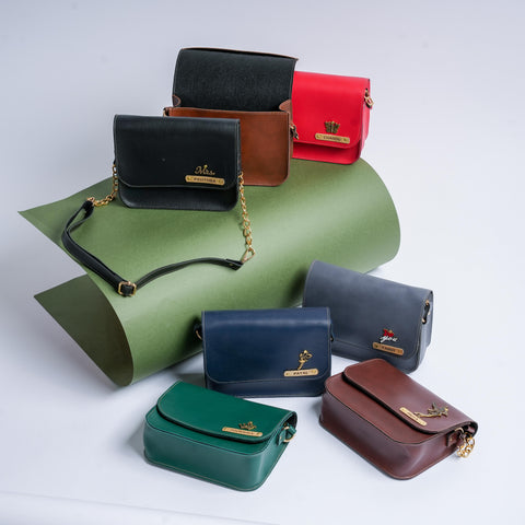 NEXON Personalized Sling Bag: Custom Name Tag & Charm Handbag