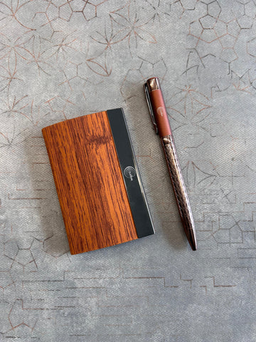 Personalized Axis Card Holder & Pen Set - Engraved Executive Gift
