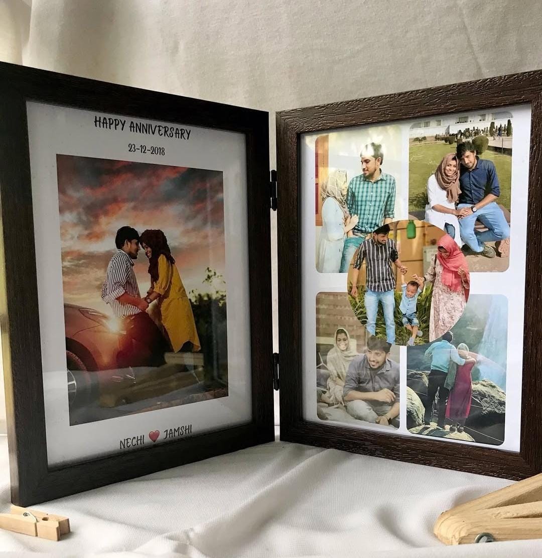 Custom Folding Photo Frame - Personalized Anniversary Gift