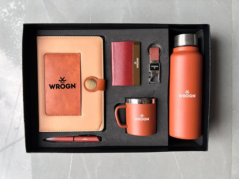 Custom 6-in-1 Gift Set: Personalized Bottle, Mug, Diary & More