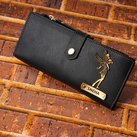 Personalized Nexon Vegan Leather Ladies Wallet | Custom Name & Charm