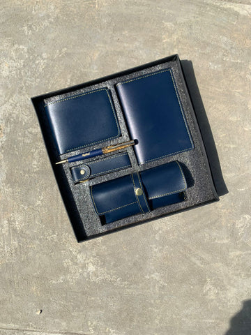 Customizable 5-in-1 Leather Combo Set - Wallet, Passport & More