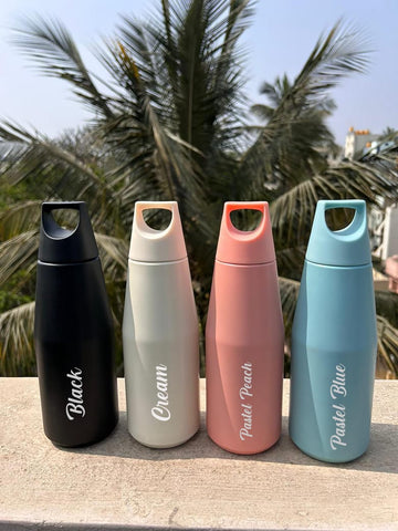 Personalized Hot & Cold Tricone Flask - Custom Stainless Steel Bottle