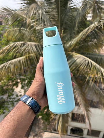 Personalized Hot & Cold Tricone Flask - Custom Stainless Steel Bottle