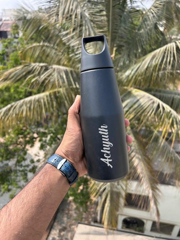 Personalized Hot & Cold Tricone Flask - Custom Stainless Steel Bottle