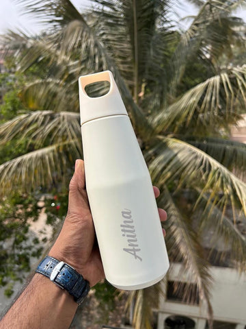 Personalized Hot & Cold Tricone Flask - Custom Stainless Steel Bottle