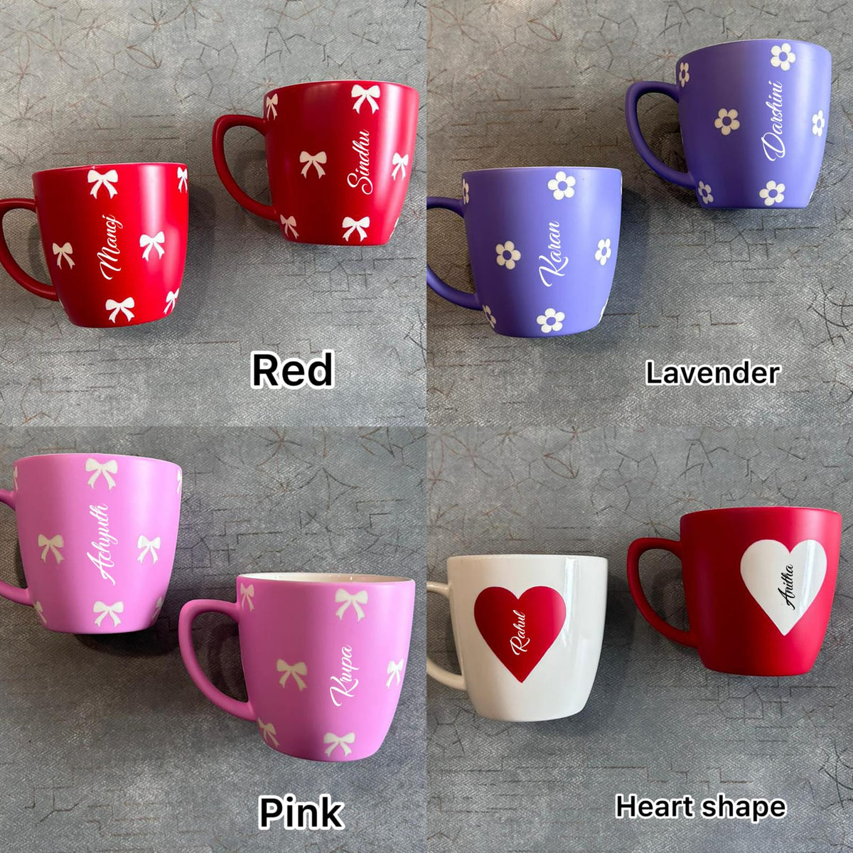 Personalized Couple Mugs: Custom Valentine's Day Gift (Non-Breakable)