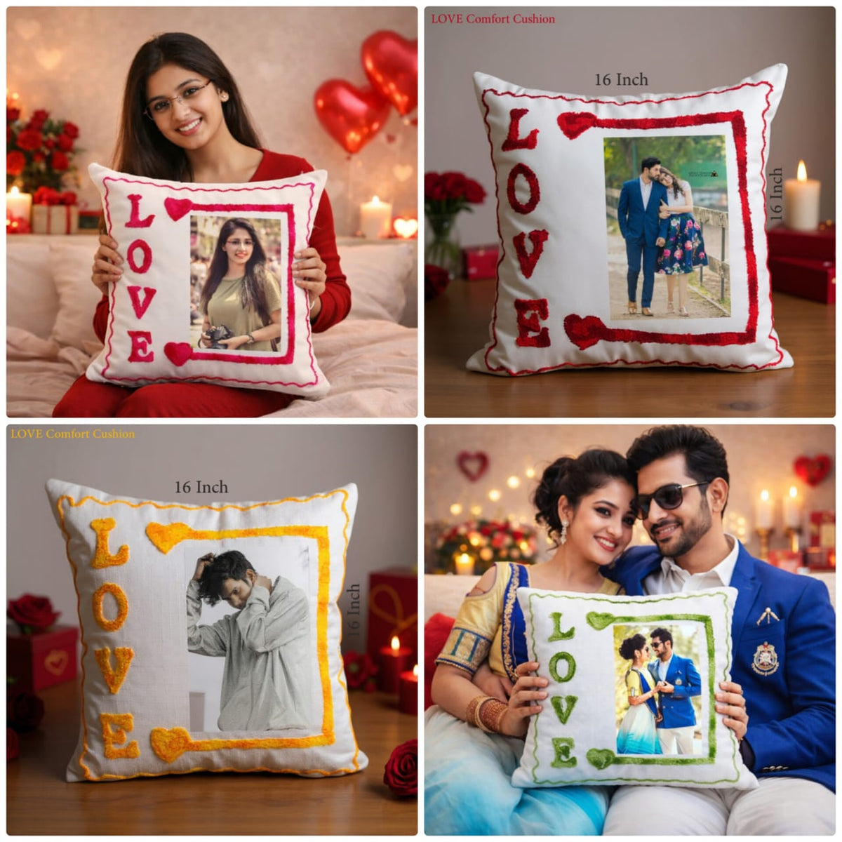 Custom Photo Pillow | Personalized Valentine's Day Gift