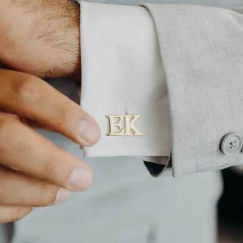 Personalized Initial Cufflinks - Custom Engraved Men's Gifts