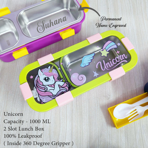 Kids Personalized Leakproof Lunch Box - Unicorn, Dino, Astronaut