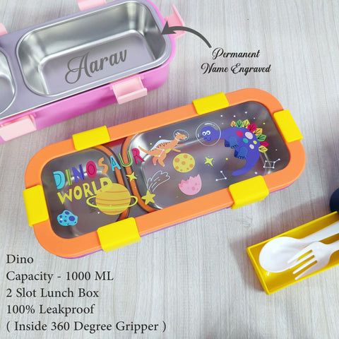 Kids Personalized Leakproof Lunch Box - Unicorn, Dino, Astronaut