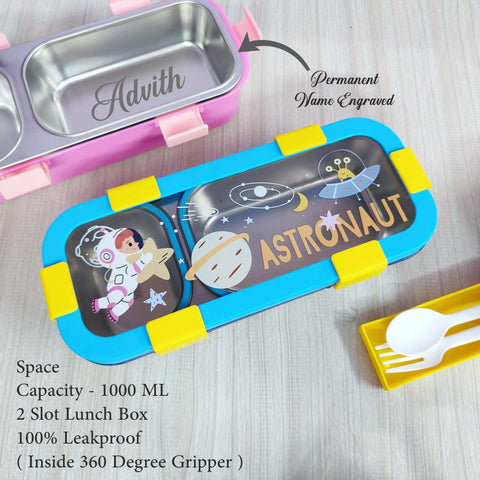 Kids Personalized Leakproof Lunch Box - Unicorn, Dino, Astronaut