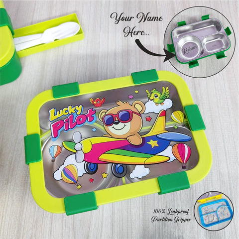 Personalized Kids Leak-Proof Lunch Box | 3 Fun Themes & Custom Name