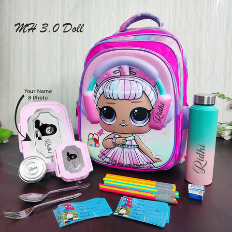 Personalized kids Back to School Kit: MH 3.0 Headphone Theme Bag & More