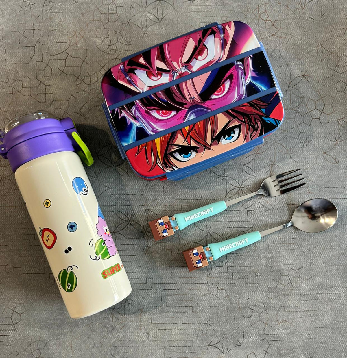 Premium Spectra Kids Lunch Box Set with Straw Sipper – 5-Piece Back to School Gift Combo for Children