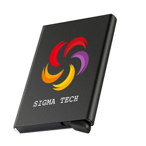 Personalized PopUp Aluminium Metal Card Holder – RFID Safe | Laser Engraved Custom Name Gift