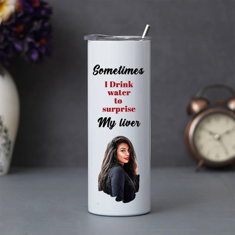 Personalized Photo Tumbler – 750ml Insulated Steel Tumbler with Straw | BBD Gifts