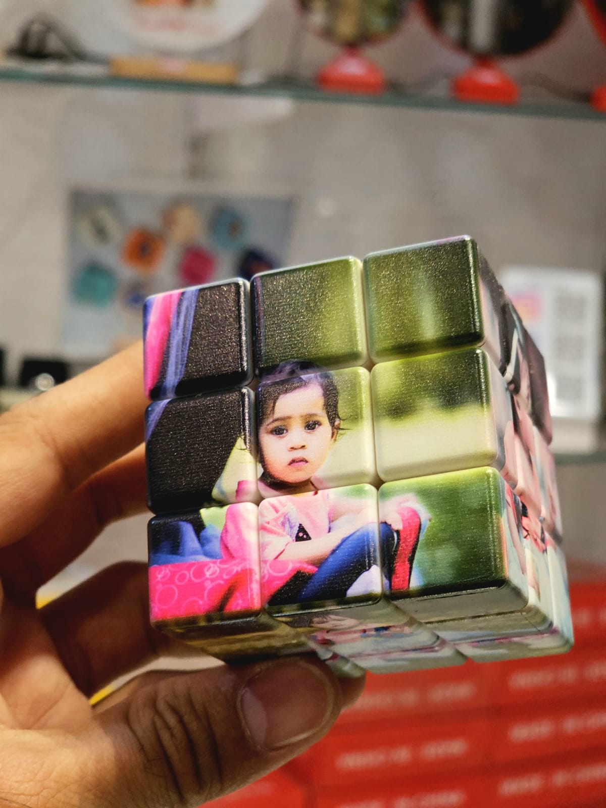Personalized Photo Cube – Rotatable 6-Photo UV Print Gift | Custom Memory Cube