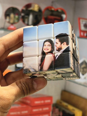 Personalized Photo Cube – Rotatable 6-Photo UV Print Gift | Custom Memory Cube