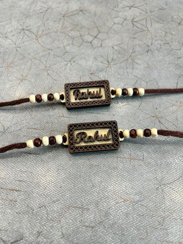 Ratan MDF Rakhi with Custom Name – 4 Models | Personalized Raksha Bandhan Gift