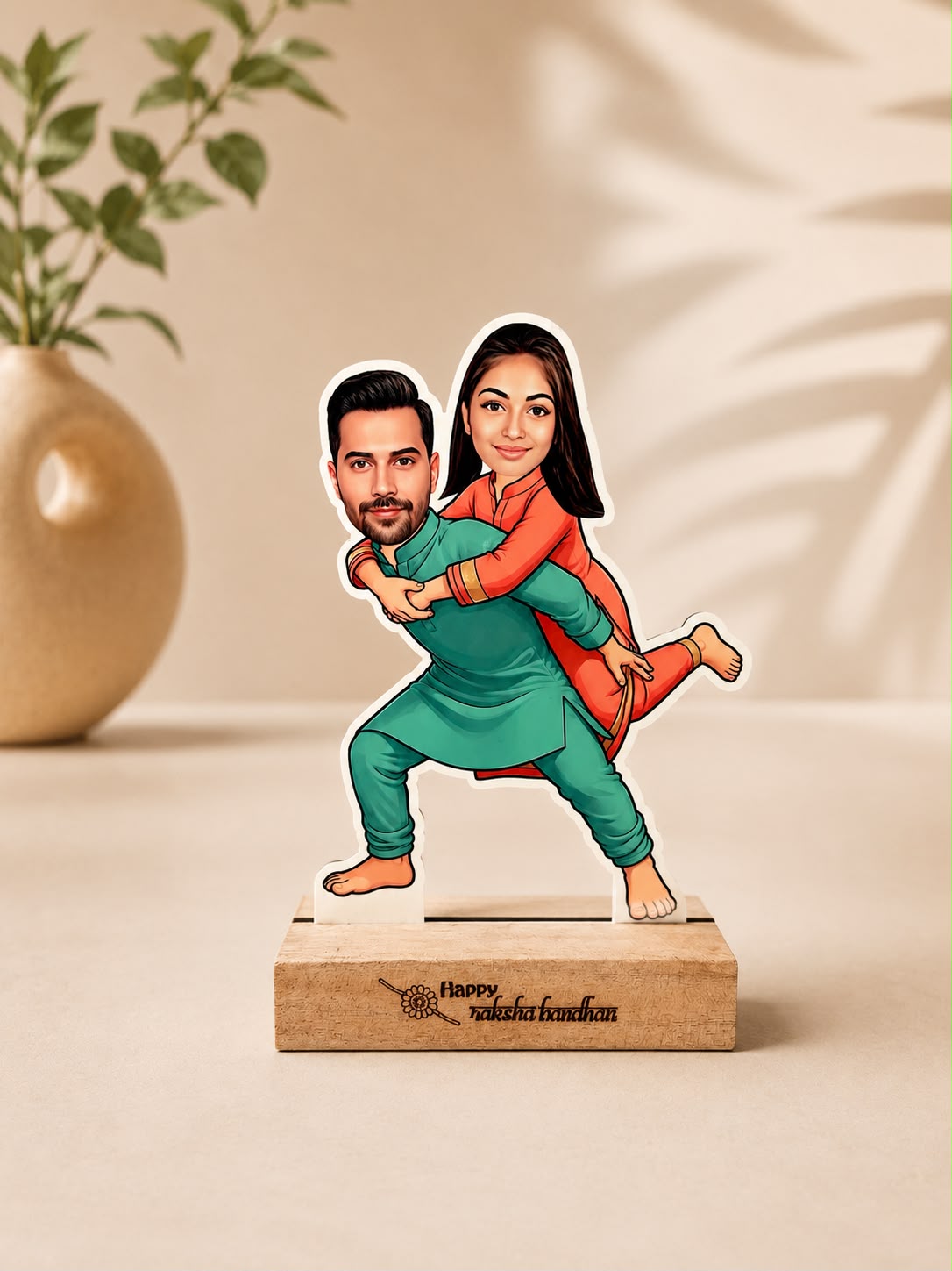 Personalised Caricature Table Top | Custom Photo Gift | Rakhi Special
