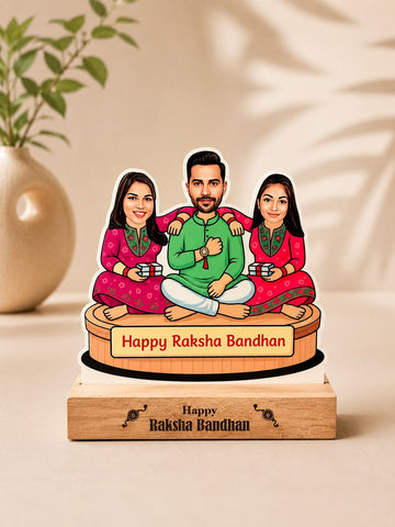 Personalised Caricature Table Top | Custom Photo Gift | Rakhi Special