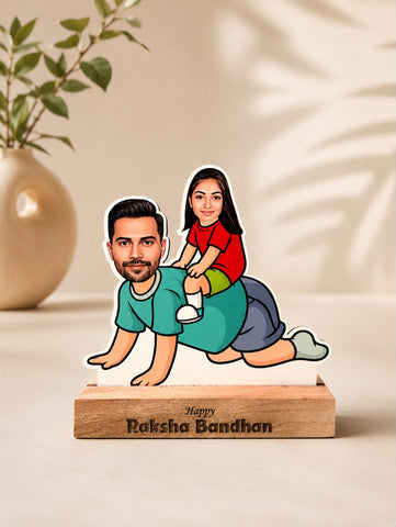 Personalised Caricature Table Top | Custom Photo Gift | Rakhi Special
