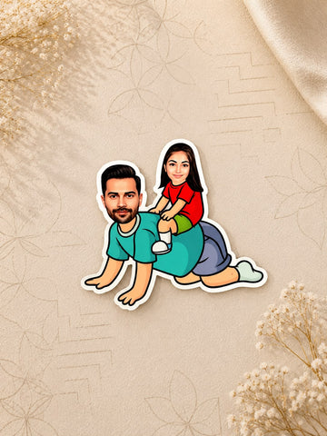 Personalised Caricature Fridge Magnets | Custom Photo Gift | Rakhi Special