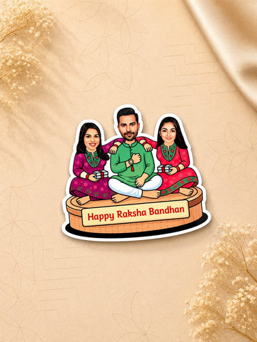 Personalised Caricature Fridge Magnets | Custom Photo Gift | Rakhi Special